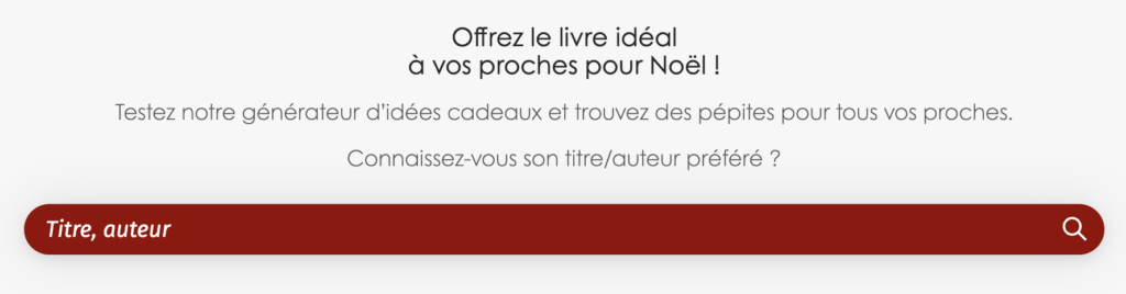 Générateur d'idées de cadeaux de Noël