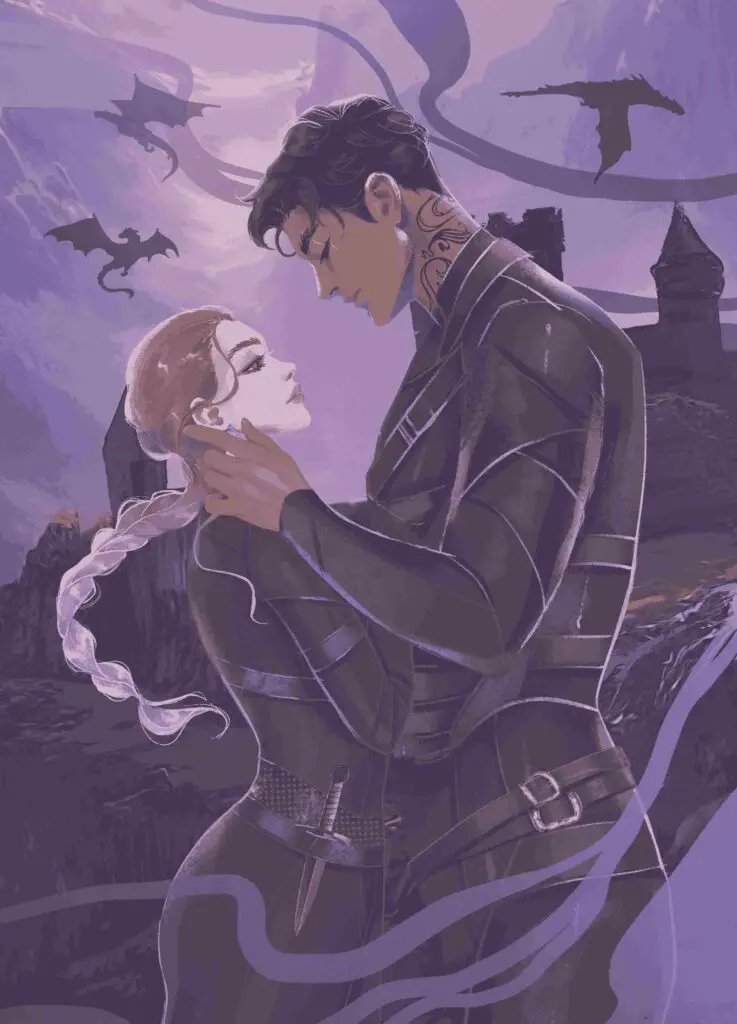 Violet Sorrengail et Xaden Riorson, personnages de Fourth Wing