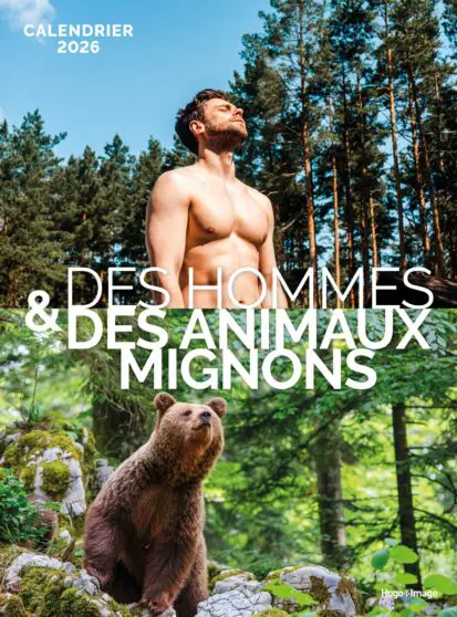 Calendrier mural Hommes VS Animaux trop mignons 2026