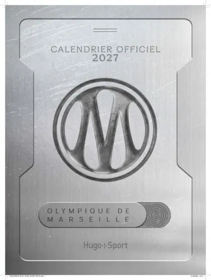 Calendrier mural Olympique de Marseille 2027