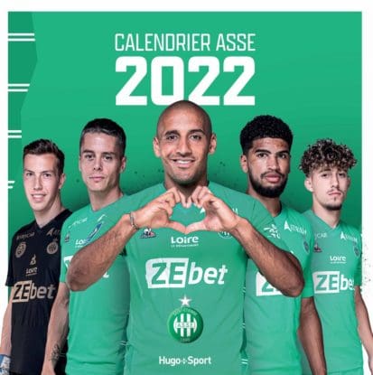 Calendrier mural AS Saint Etienne 2022