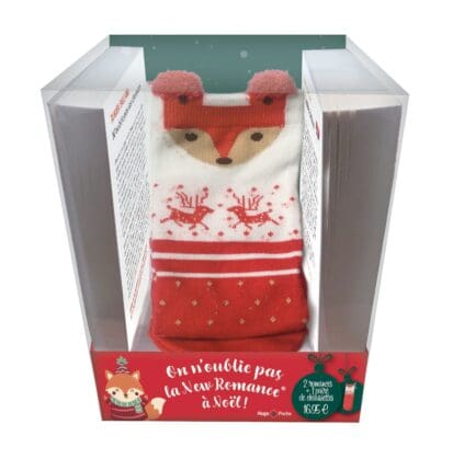Coffret 2 romances de Noël et des chaussettes renard
